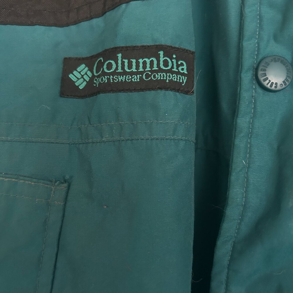 Columbia Men’s Turquoise One Piece Snowsuit Sz‎ M Fleece Lined Vintage Ski Suit - Picture 6 of 13